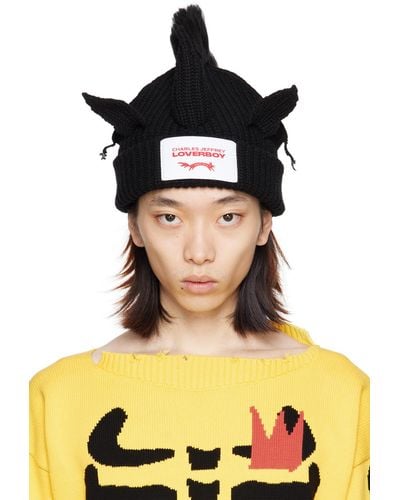 Charles Jeffrey Chunky Unicorn Beanie - Black