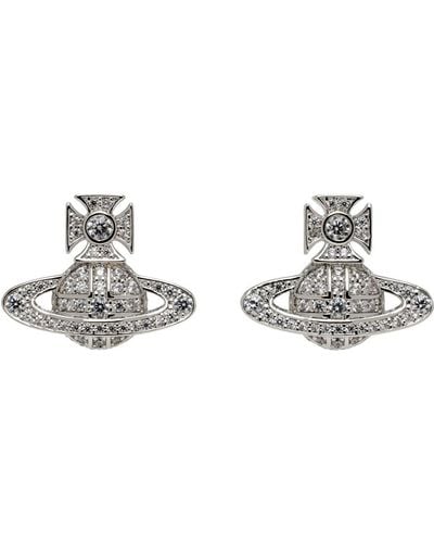 Vivienne Westwood Silver Carmela Bas Relief Earrings - Black