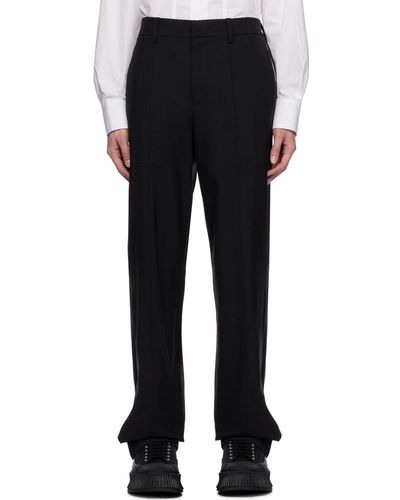 Helmut Lang Pantalon noir à plis