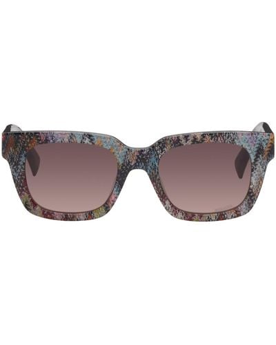 Missoni Multicolour Square Sunglasses - Black