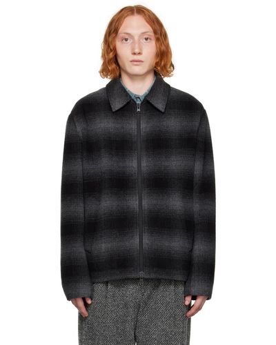 Vince Black & Gray Check Jacket