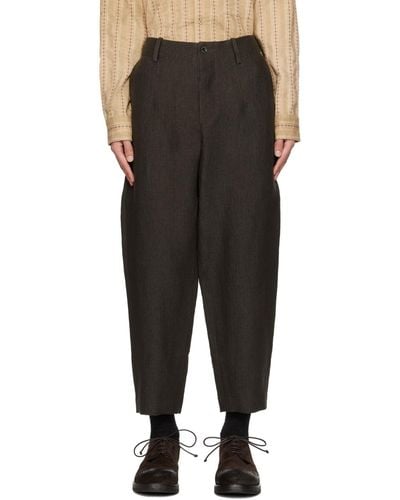 Uma Wang Pantalon patrick brun - Noir