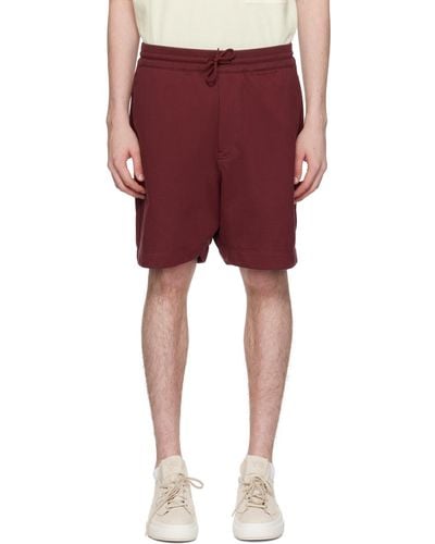 Y-3 Burgundy Loose-fit Shorts - Red