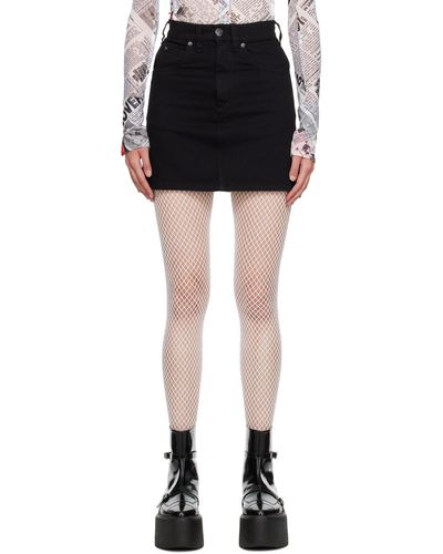 Charles Jeffrey Studded Denim Miniskirt - Black