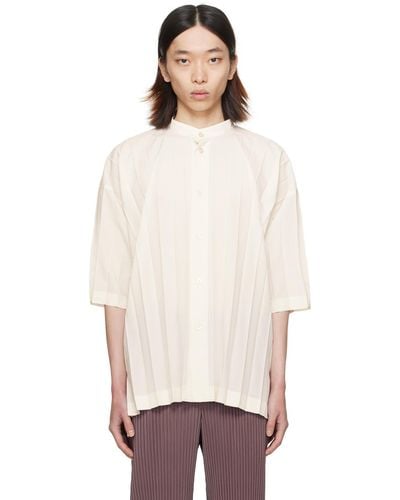 Homme Plissé Issey Miyake Homme Plissé Issey Miyake Off-white Edge Shirt - Multicolor