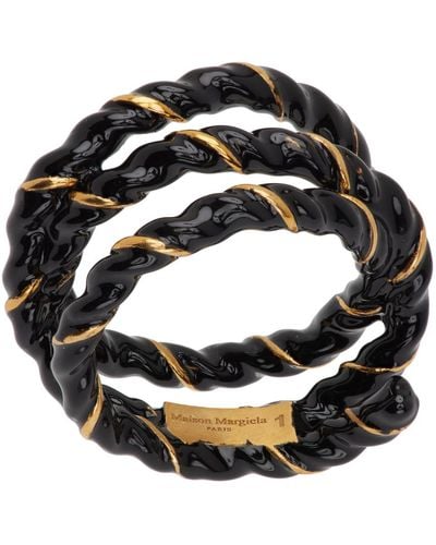 Maison Margiela Gold & Black Twisted Wire Ring