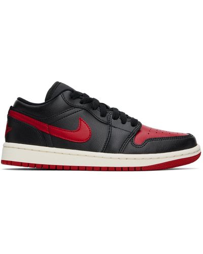 Nike Baskets basses air jordan 1 noir et rouge