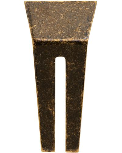 Rick Owens Boucle d'oreille unique trunk bronze à découpe - Noir