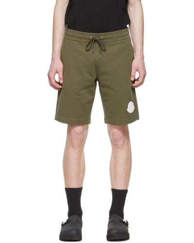 Moncler Khaki Cotton Shorts - Multicolor