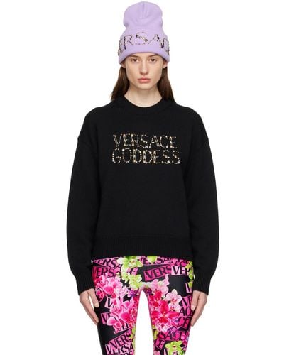 Versace Goddess セーター - ブラック