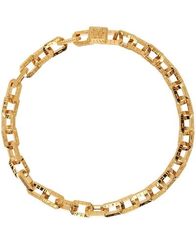 Versace Greca Quilting Necklace - Metallic