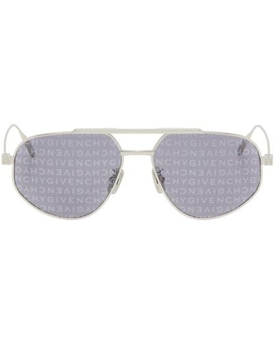 Givenchy Silver Gv Speed Sunglasses - Black