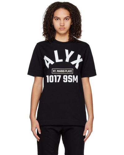 1017 ALYX 9SM T-shirt noir à logo incurvé