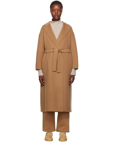 Max Mara Tan Estelle Coat in Black Lyst UK