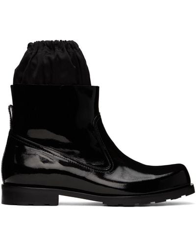 we11done Enamel Boots - Black