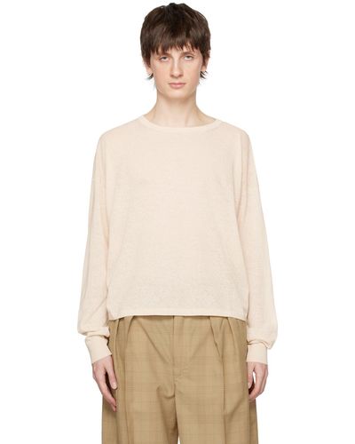 Lemaire Off-white Boxy Sweater - Natural