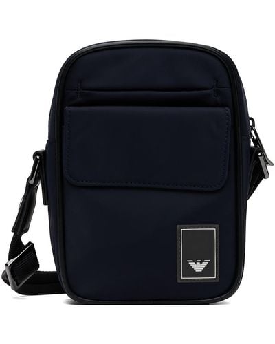 Emporio Armani Pochette bleu marine à glissière