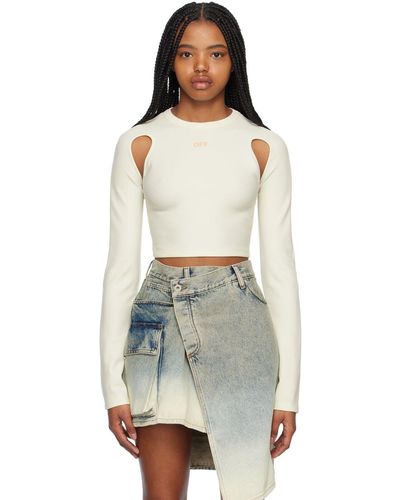 Off white online crop top sale