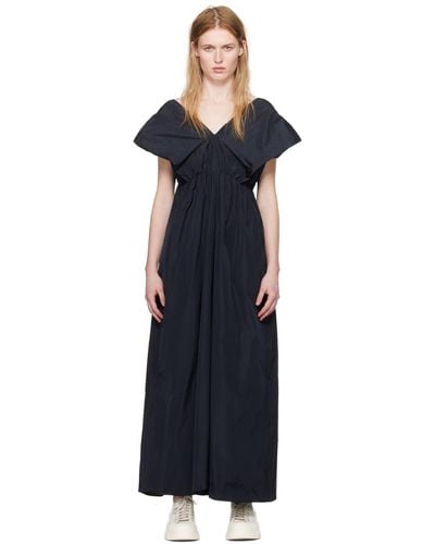 Sofie D'Hoore Robe longue diabolo bleu marine - Noir