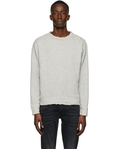 R13 Gray Vintage Sweatshirt - Black