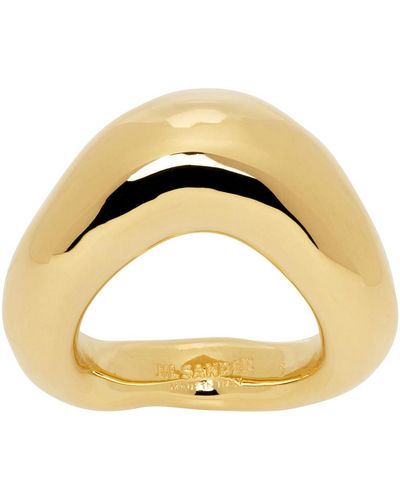 Jil Sander Gold Band Ring - Metallic