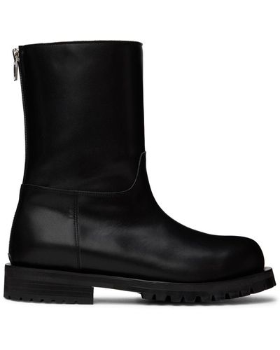 DRAE Ssense Exclusive Shearling Boots - Black