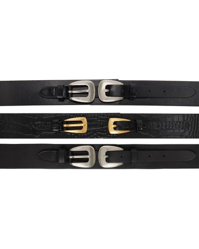 RECTO. Multi Leather Corset Belt - Black