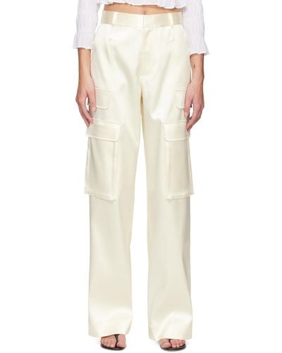 FRAME Off- Relaxed Cargo Trousers - White