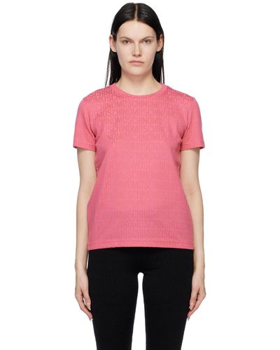 Moschino Pink Allover T-shirt