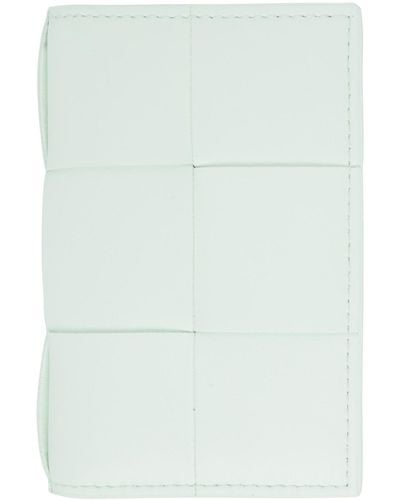 Bottega Veneta ブルー 二つ折りカードケース - グリーン