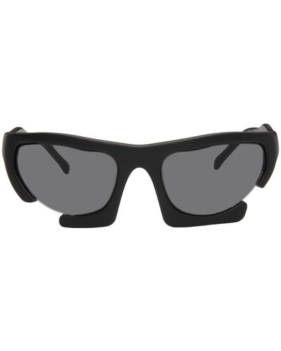 HELIOT EMIL Wraparound Sunglasses - Black
