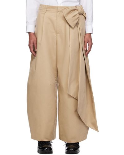 Simone Rocha Wide-Leg Trousers - Natural