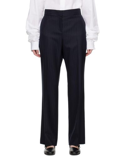 The Row Navy Baer Trousers - Blue