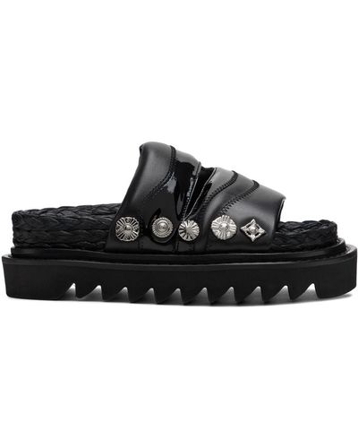 Toga Embellished Sandals - Black