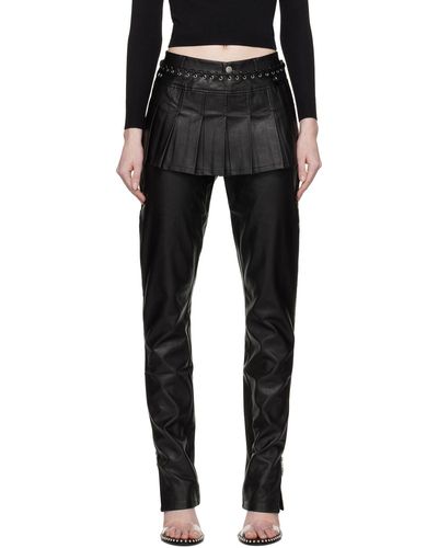 Miaou Renn Faux-leather Miniskirt - Black