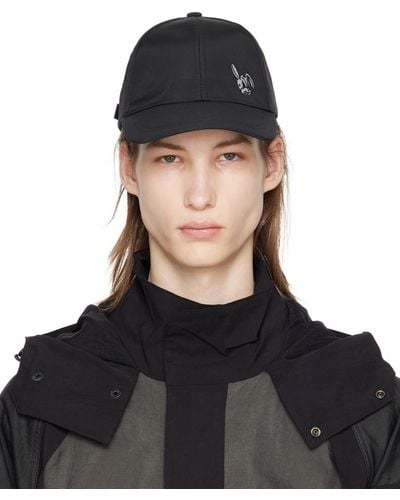 PS by Paul Smith Black Bunny Embroidered Cap