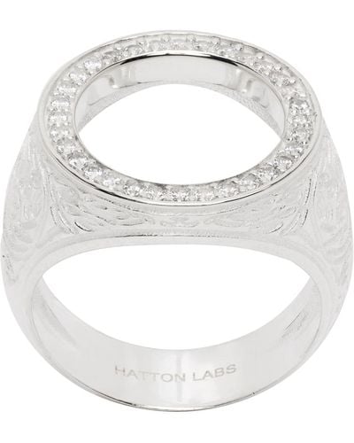 Hatton Labs シルバー Decorato Sovereign リング - メタリック