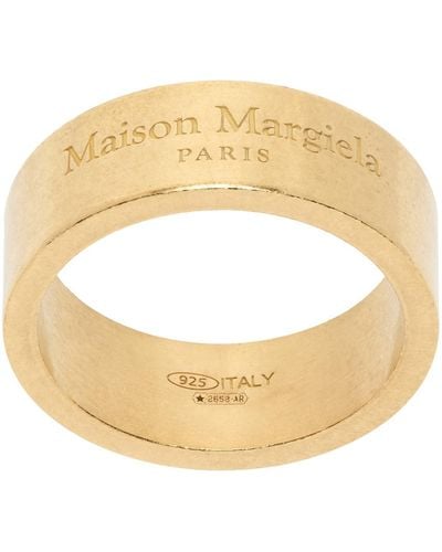 Maison Margiela Gold Logo Ring - Metallic