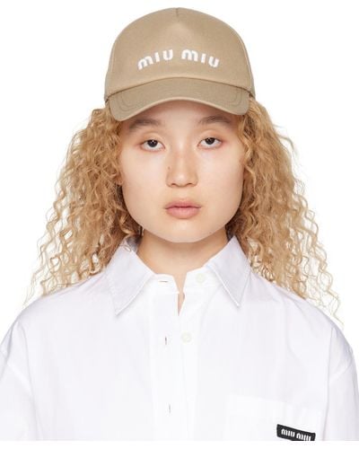 Miu Miu Logo Cap - White