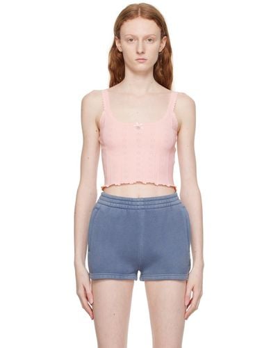 T By Alexander Wang Pink Hardware Tank Top - Blue