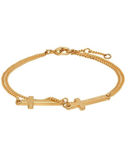 DSquared² Gold Jesus Bracelet - Black