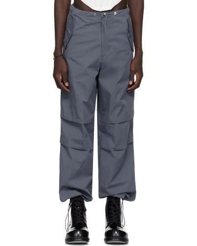 Dion Lee Grey toggle Trousers - Black