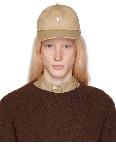 Norse Projects Beige Twill Sports Cap - Brown
