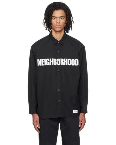 Neighborhood ロゴプリント シャツ - ブラック