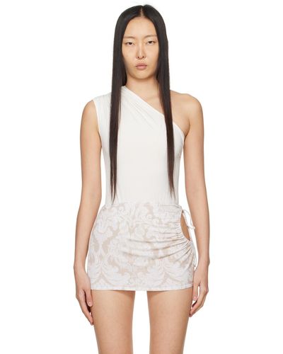 Miaou Off-white Jade Bodysuit - Black