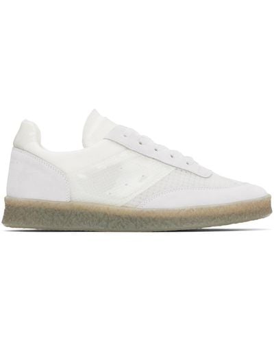 MM6 by Maison Martin Margiela Suede-trim Low-top Trainers - White
