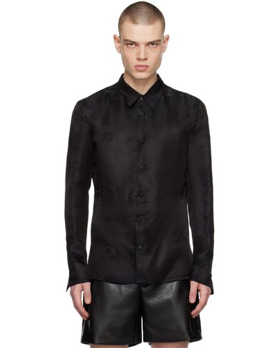 SAPIO Spread Collar Shirt - Black