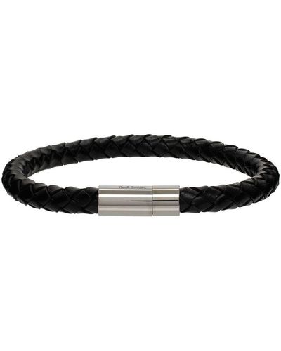 Paul Smith Leather Bracelet - Black