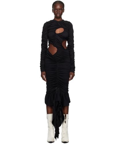 Marques'Almeida Marques Almeida Asymmetric Midi Dress - Black