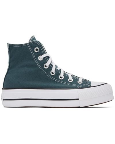 Converse Blue Chuck Taylor All Star Lift Sneakers - Black